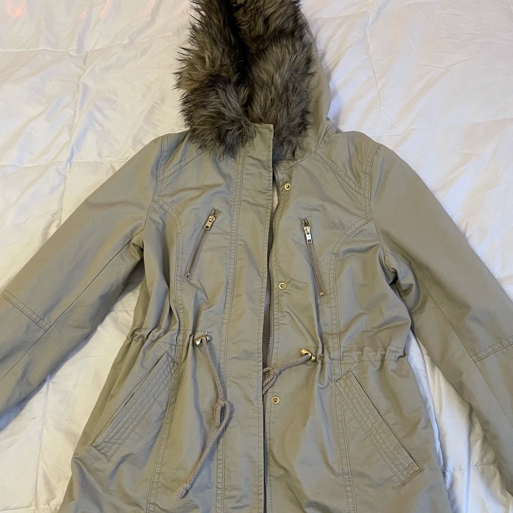 H&M Faux Fur Trimmed Parka